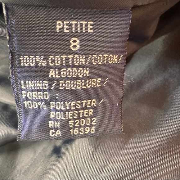 Vintage Liz Claiborne Red White navy blue Blazer Classic Suit Jacket size 8 P - Picture 4 of 8